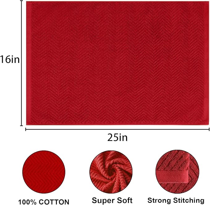 100% Cotton Kitchen Dish Towels Set, 16" x 25" Super Absorbent and Soft Kitchen Towels, Pack of 8 Dish Cloths for Drying Dishes (400 GSM)
