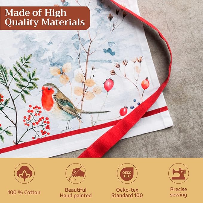 Maison d' Hermine 100% Cotton Apron for women with Pocket Kitchen Chef Apron for Men Cooking Mothers Day Gifts
