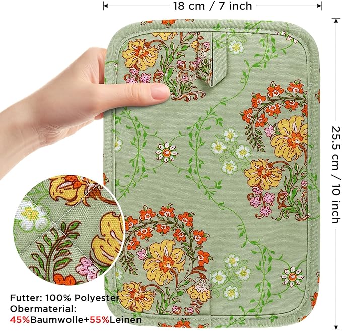 BONTHEE Pot Holders for Kitchen Heat Resistant Hot Pads for Countertops Oven Pot Holders Cotton Potholders for Kitchen Cooking Baking - 2PCS