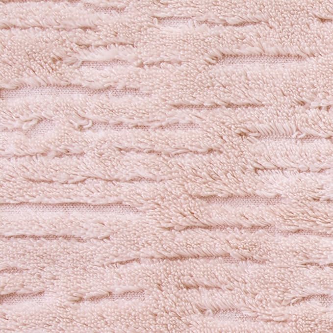 SKL Home CloudSoft 100% Cotton Luxury 6-Piece Towel Set, 600 GSM, Ultra Plush & Absorbent - 2 Bath Towels, 2 Hand Towels, 2 Washcloths, Blush Pink
