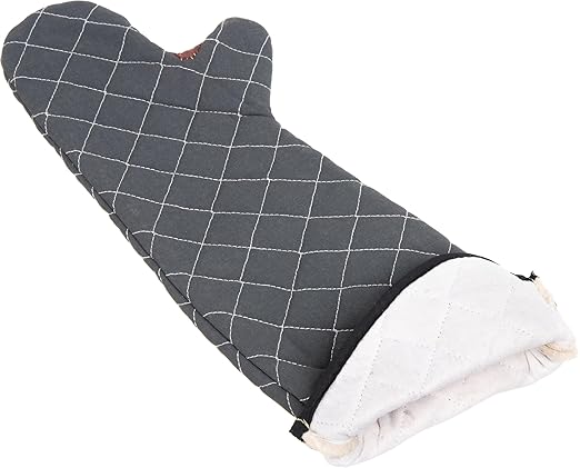 Carlisle FoodService Products 800FG24-BK BestGuard Commercial Heat Protection Up to 450° F Oven Mitts (Pair), 24" Length, Black