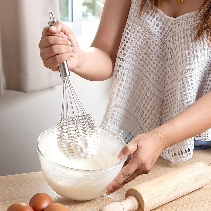 Rapid Whisk - Premium Stainless Steel Whisk for Faster, Foamier Results - Rust-Free & Dishwasher Safe - Versatile Kitchen Tool for Cream, Sauces, Eggs, and More