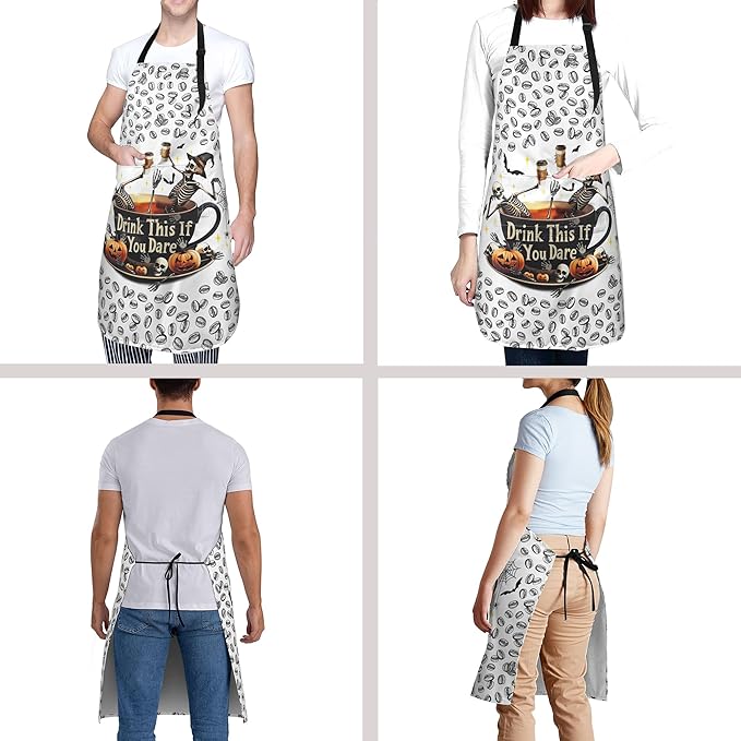 Funny Apron Polyester Grooming Aprons with Pocket for Cooking Kitchen Grilling Adults
