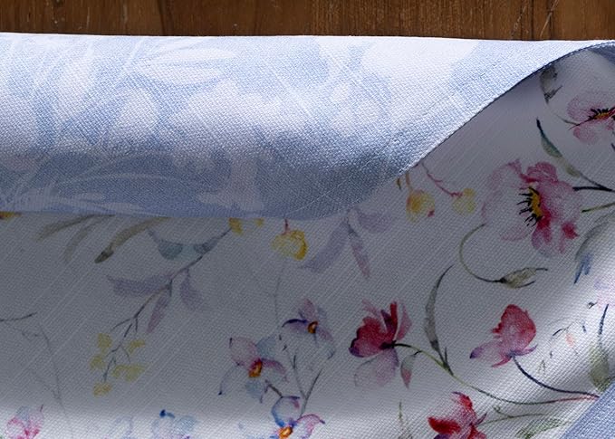Maison d' Hermine Placemats Set of 4 100% Cotton Washable Cloth Place Mats Reusable Table Mats for Kitchen Dining Party Wedding Gifts for Mothers Day Spring/Summer (Summer Floral, 13" x 19")