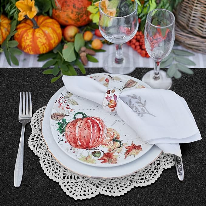 Sieral 12 Set Cloth Placemats Rectangle Dining Table Placemat Bulk 13 x 19 Inch Machine Washable Heat Resistant Cotton Linen Table Mats for Wedding Birthday Party Supplies(Black)