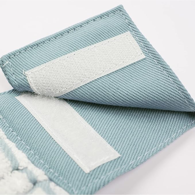 Ritz Premium 100% Cotton Solid and Multi Check Kitchen Tie Towel Absorbent, Super Soft, and Fast Drying Hang Towel, Set of Three, Dew