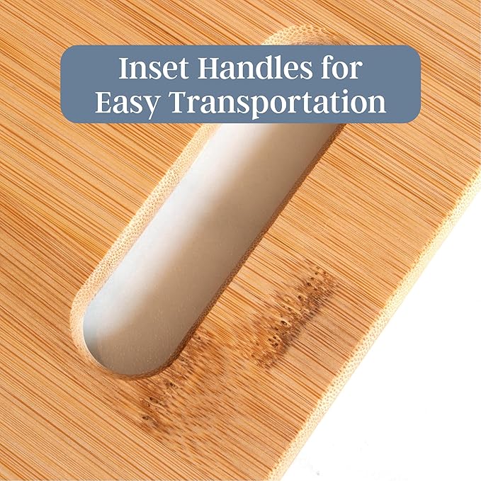 Totally Bamboo Cutting Boards for Kitchen, Set of 3 – Bamboo Wood Cutting Board Set in Large, Medium & Small Sizes