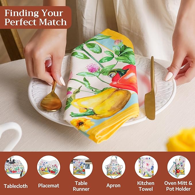 Maison d' Hermine Cloth Napkins Set of 4 100% Cotton Everyday Reusable Square Napkins Cloth Washable Dinner Party Wedding Restaurant Gifts for Mothers Day Spring/Summer (Giverny, 20" x 20")