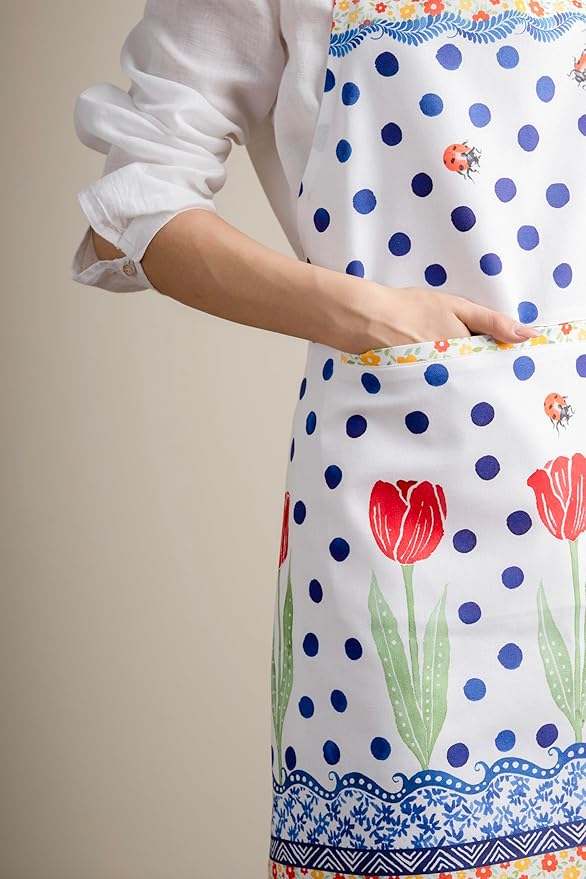 Maison d' Hermine 100% Cotton Apron for women with Pocket Kitchen Chef Apron for Men Cooking Mothers Day Gifts