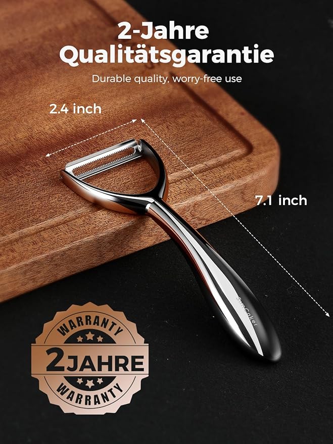 Y Vegetable Peeler, Ultra Sharp Stainless Steel Potato Peeler for Fruits and Vegetables, Serrated Blade Kitchen Peeler with Ergonomic Non-Slip Handle