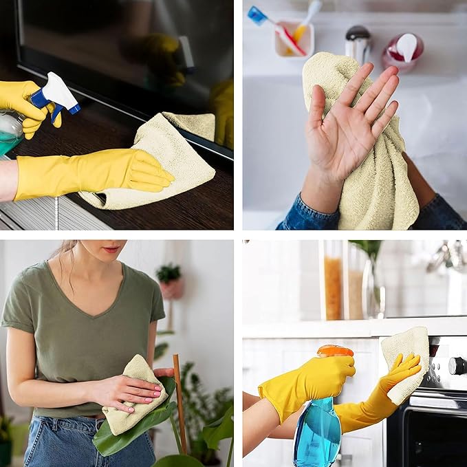 GOLD TEXTILES Luxury Wash Cloths Set of 12, Sand (13x13 Inches) 100% Ring Spun Cotton, Premium Feel with High Absorbancy Ideal Washcloths for Bathroom,Salon, Spa and Gym