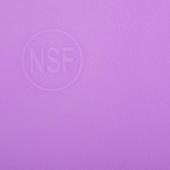 Commercial Purple Cutting Board for Allergens - 18 x 12 Inch Restaurant Approved 1/2" HDPP Plastic, Food Sensitivities and Allergies Color Coded