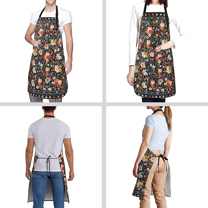 Funny Apron Polyester Grooming Aprons with Pocket for Cooking Kitchen Grilling Adults
