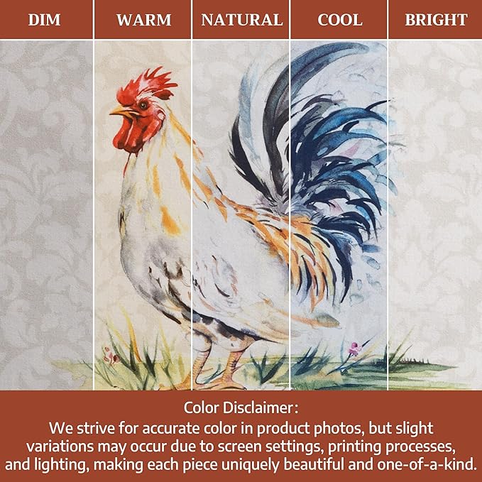 Maison d' Hermine Placemats Set of 4 100% Cotton Washable Cloth Place Mats Reusable Table Mats for Kitchen Dining Party Wedding Gifts for Mothers Day Spring/Summer (Campagne, 13" x 19")
