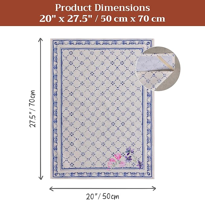 Maison d' Hermine Kitchen Towels Set of 3 100% Cotton 27.50" x 20" Reusable Cloth Tea Dish Towels Absorbent with Hanging Loop for Kitchen Gifts for Mothers Day Spring/Summer (Faience)