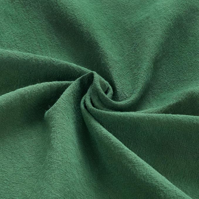 MLMW Christmas Cloth Napkins Set of 8 Emerald Green Linen Cotton Spring Easter Napkins Cloth Bulk Washable Dinner Napkins 16"×16" for Wedding Party Baby Bridal Shower Birthday Table Decor