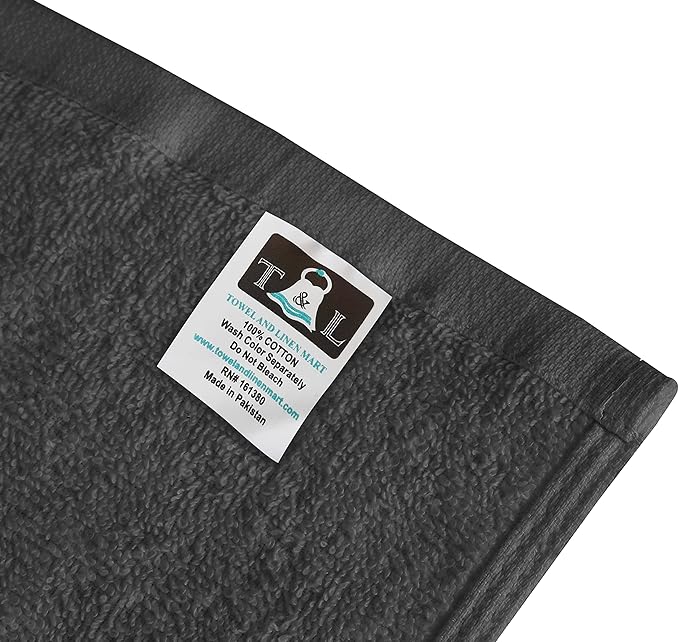 Towel and Linen Mart Grey Salon Towels, Pack of 12 (Not Bleach Proof, 16 x 27 Inches) Highly Absorbent Towels for Hand, Salon, Gym, Beauty, Spa, and Home Hair Care (Grey) 12 Pack
