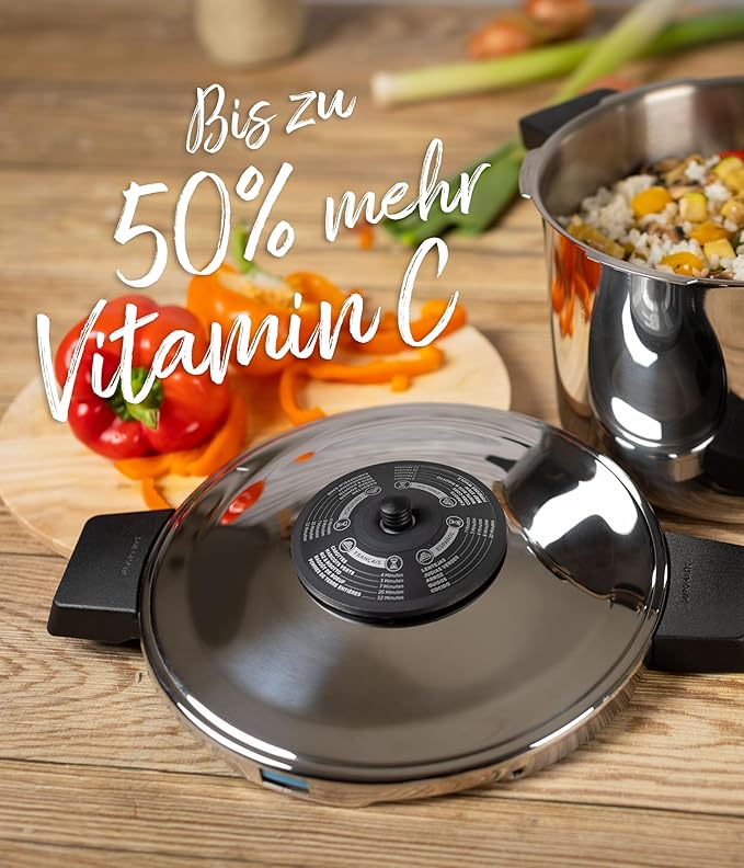 Kuhn Rikon Duromatic Classic NEO 7 L Side-Handle Pressure Cooker – Swiss-Made, Ultra-Fast & Energy-Efficient, Thick Super-Thermic Base, Safe & Durable