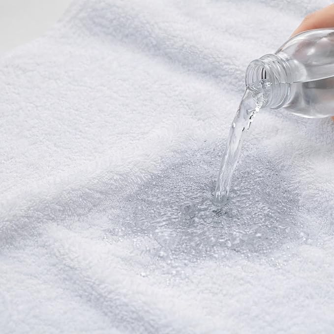 Luxury 4 Piece Bath Towel Set with Greek Key Design - 100% Cotton Soft & Absorbent Bathroom 27x54 in Extra Large Towels - Quick Dry, Plush & Durable - White Towels Set for Home, Spa & Hotel Use AA2