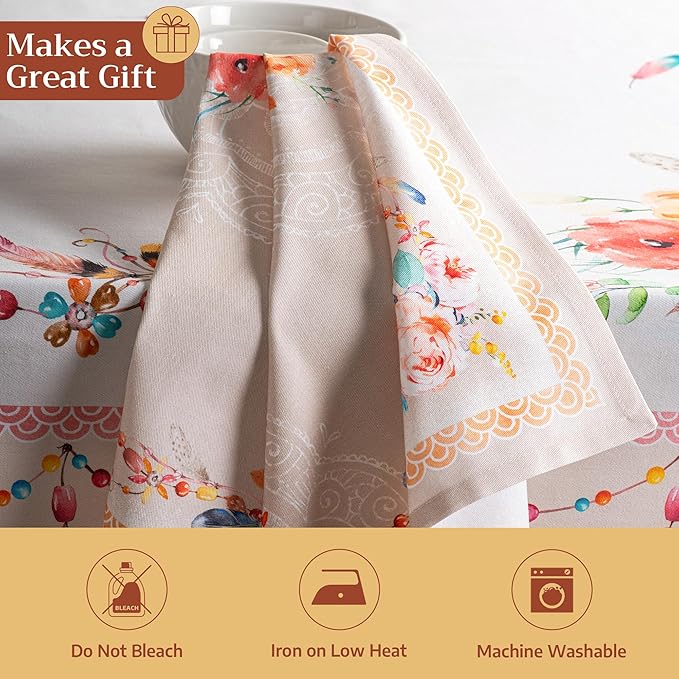 Maison d' Hermine Cloth Napkins Set of 4 100% Cotton Everyday Reusable Square Napkins Cloth Washable Dinner Party Wedding Restaurant Gifts for Mothers Day Spring/Summer (Ibiza - Beige, 20" x 20")