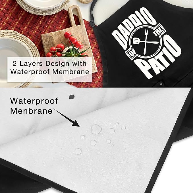 Funny Cooking Chef Apron with Pockets BBQ Kitchen Work Aprons Birthday Dad Creative Gifts