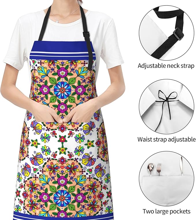 Funny Apron Polyester Grooming Aprons with Pocket for Cooking Kitchen Grilling Adults