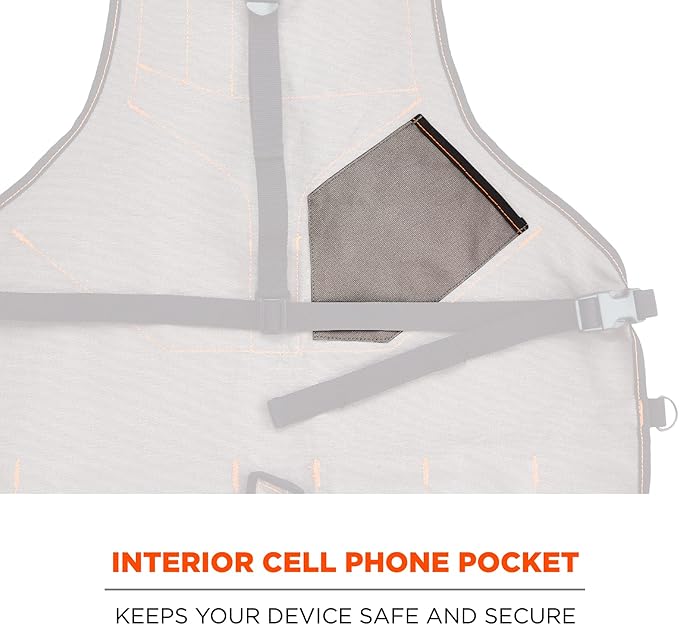 Ergodyne - 13696 Arsenal 5705 Full Length Tool Work Apron, 13-Pockets, Gray