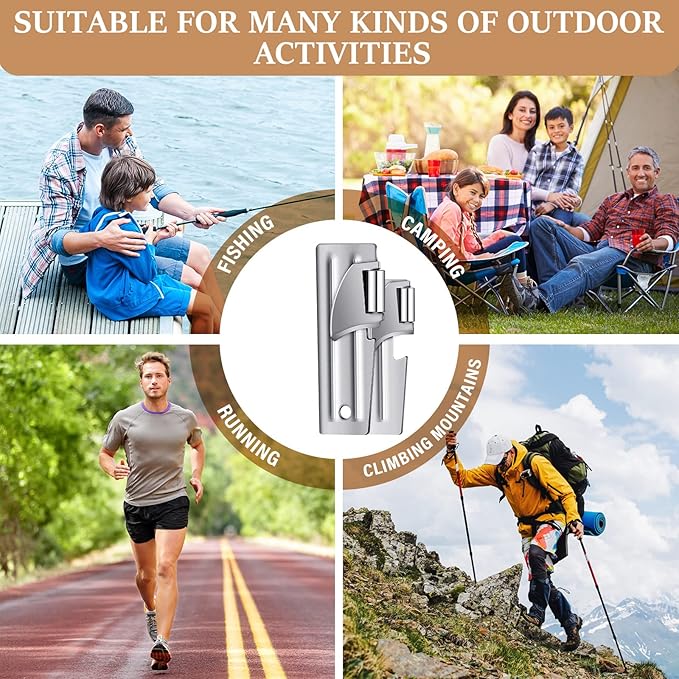 P-38 and P-51 Military Style Can Openers with Key Rings Stainless Steel Camping Can Opener Portable for Kitchen Travel Camping Survival(24 Set)
