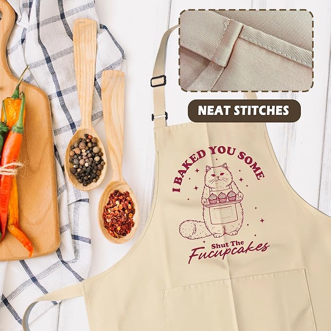 Funny Aprons for Women - Baking Gift for Women, Mothers Day Christmas Birthday Gifts, Perfect for Cooking, Bartending