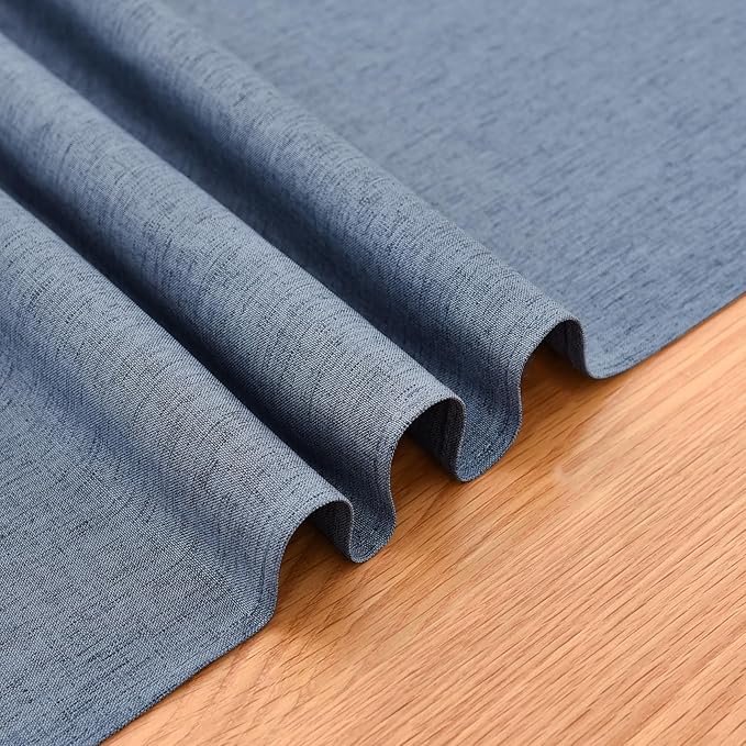 Farmhouse Rustic Table Runner Mist Blue Faux Linen Table Runners Water Resistant Table Runner 72 inches Long for Living Room Dresser Bedroom Kitchen Dining Party 13x72 Inch
