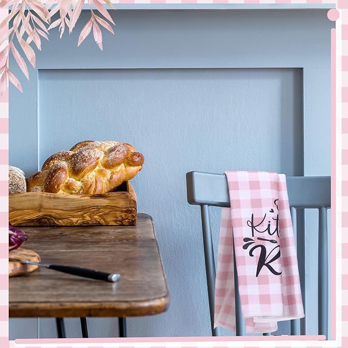 Bencailor 6 Pcs Pink White Kitchen Towels Do Not Make Me Poison You Decorative Sets Dish Towels Absorbent Fast Drying Hand Tea Vintage Hanging Reusable Cleaning Dishcloths for Cooking Farmhouse