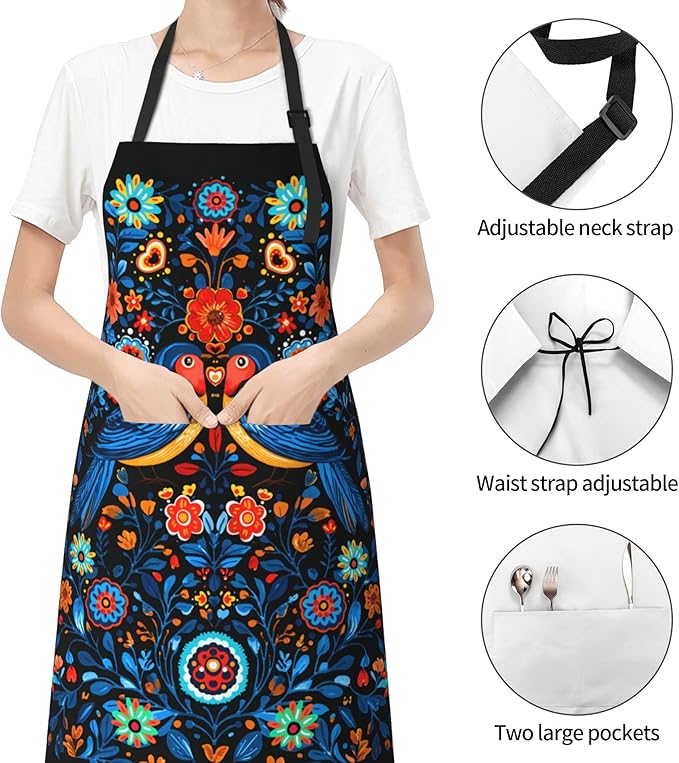 Funny Apron Polyester Grooming Aprons with Pocket for Cooking Kitchen Grilling Adults