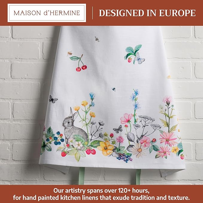 Maison d' Hermine 100% Cotton Apron for women with Pocket Kitchen Chef Apron for Men Cooking Mothers Day Gifts