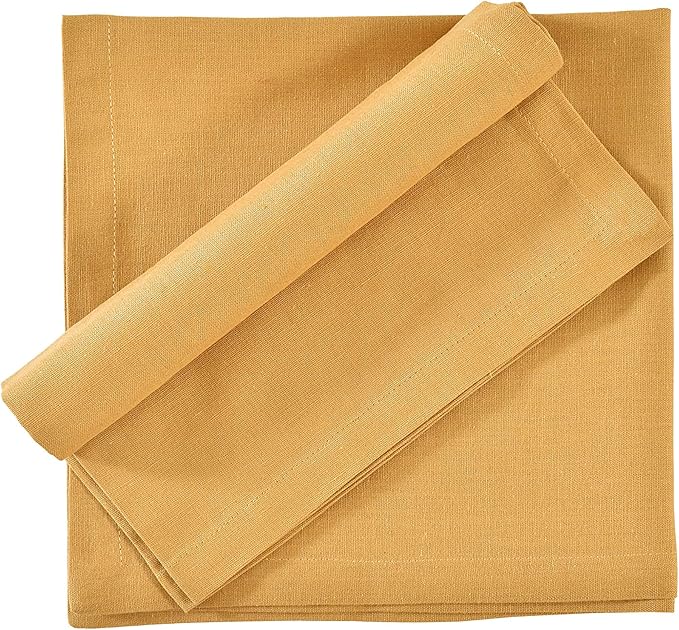 FINGERCRAFT Dinner Cloth Napkin Cotton Linen Blend 12 Pack Natural Premium Quality Mitred Corner for Every Day Use Pre Shrunk and Good Absorbency 18x18 in Easter Color Multi