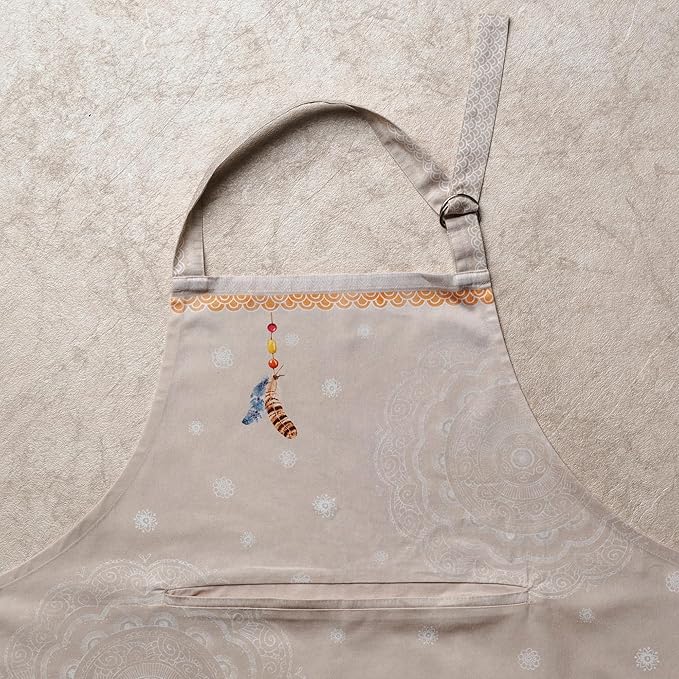 Maison d' Hermine 100% Cotton Apron for women with Pocket Kitchen Chef Apron for Men Cooking Mothers Day Gifts