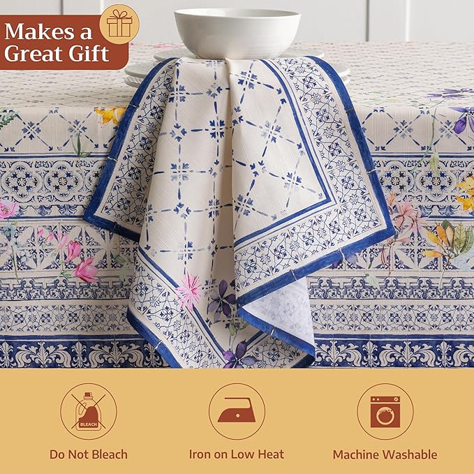 Maison d' Hermine Cloth Napkins Set of 4 100% Cotton Everyday Reusable Square Napkins Cloth Washable Dinner Party Wedding Restaurant Gifts for Mothers Day Spring/Summer (Faience, 20" x 20")