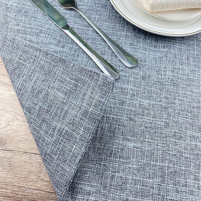 Weabetfu Cloth Placemats Set of 6 Heat Resistant Dining Table Placemmats Cotton Linen Machine Washable Kitchen Table Mats Wrinkle Free Thick Fabric Place Mats,Easy to Clean,13" x 19" Gray