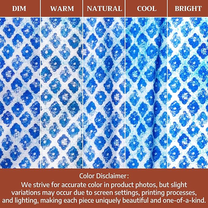 Maison d' Hermine Double Oven Mitts 100% Cotton 7"x35" Double Oven Mitt Heat Resistant BBQ Cooking Gloves with Loop Baking Grilling Gifts for Mothers Day Spring Summer (Indigo Love)