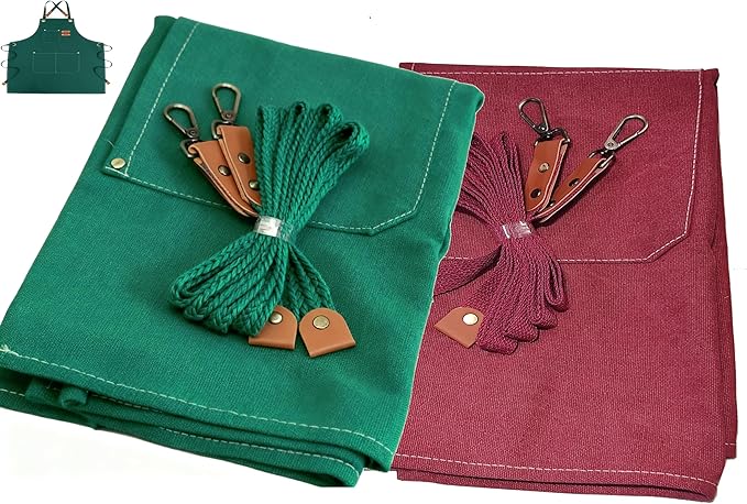Chef Apron with Large Pockets for Women Men, Cotton Canvas Cross Back Water Repellent Adjustable Work Apron