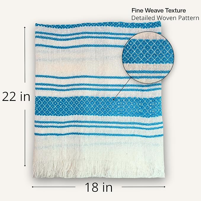 Jacq & Jürgen - Set of 6 Traditional Mexican Tortilla Warmer Cloths - 100% Cotton Handmade Fabric - Reusable Kitchen Napkins for Bread & Tortillas