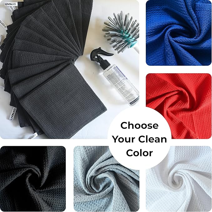 Dark Gray Cotton Cleaning Rags For Housekeeping - Trapos Paños De Limpieza Reutilizables - Kitchen Bar Shop Towel Dish Mop Wash Cloth For House - Reusable Washable Absorbent - 13"x13" 12 Pack