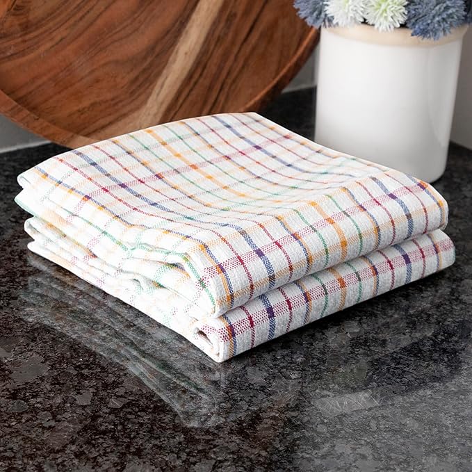 Ritz Wonder Towels, 30" x 20", 100% Cotton Kitchen Towels, Highly Absorbent, Large Size, Finely Woven, Lint Free, Streak Free Cleaning, Easy Care Towel Set, 2-Pack, Primary