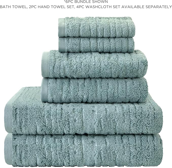 SKL Home CloudSoft Cotton Luxury Hand Towel 2pc Set for Bath/Kitchen/Bar & Gift, Teal