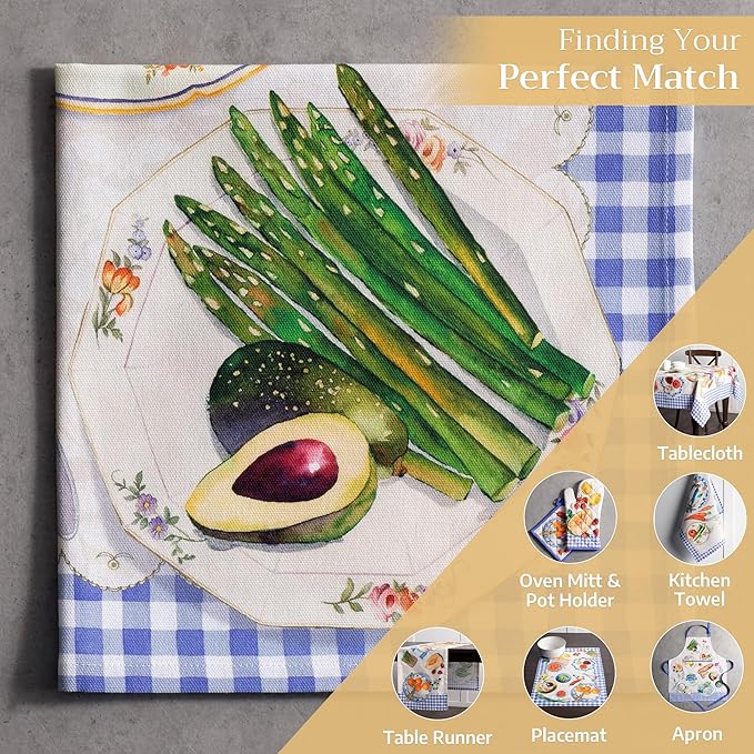 Maison d' Hermine Cloth Napkins Set of 4 100% Cotton Everyday Reusable Square Napkins Cloth Washable Dinner Party Wedding Restaurant Gifts for Mothers Day Spring/Summer (Gourmand, 20" x 20")