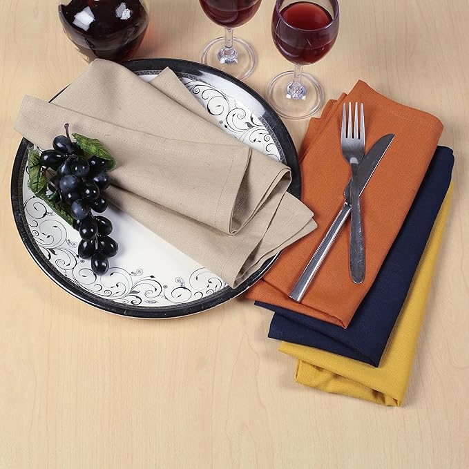 Multicolor Cloth Napkins Set of 12 Cotton Linen Everyday Dinner Napkin -Easter Spring Summer Holiday Party Gift - Soft Durable Rusable Washable Absorbent Reusable Napkin 18 x18 Assoterd Multi Pack
