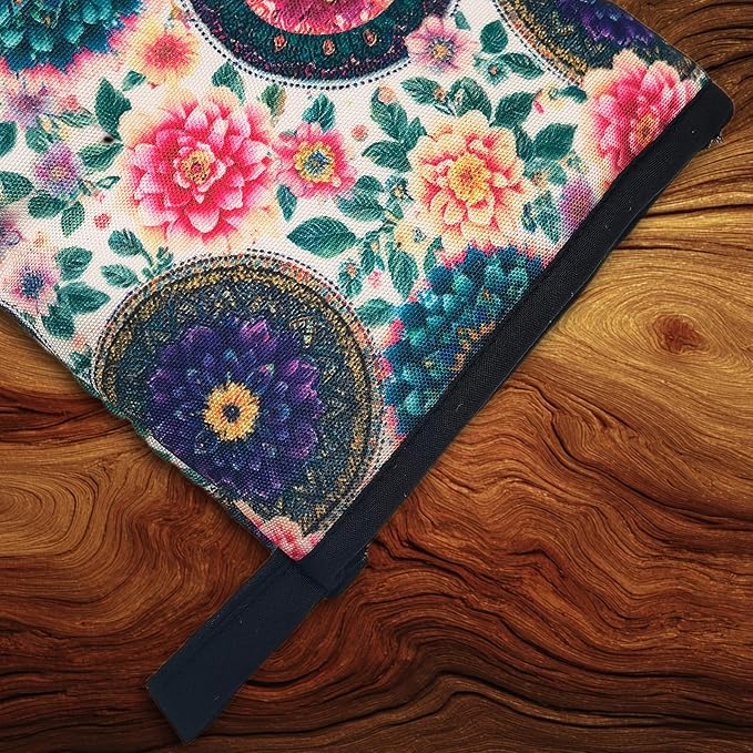 Boho Floral Oven Mitts, High Heat Resistant Kitchen Oven Gloves, Mini Silicone Oven Mitts, Non-Slip Grip Surfaces and Hanging Loop for Grilling, Baking, Cooking and Microwave, Gift