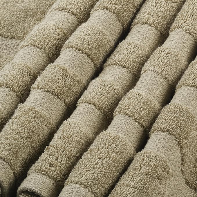 SOFE H&L | Olea Luxury Turkish Cotton Bath Towel Set of 1 : 1 Jumbo Bath Towel Green | Premium, Soft, Durable, Absorbent | XL Bath Towels Oversized