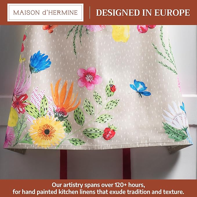 Maison d' Hermine 100% Cotton Apron for women with Pocket Kitchen Chef Apron for Men Cooking Mothers Day Gifts