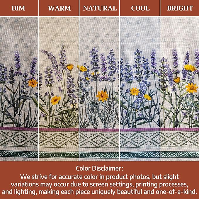 Maison d' Hermine Placemats Set of 4 100% Cotton Washable Cloth Place Mats Reusable Table Mats for Kitchen Dining Party Wedding Gifts for Mothers Day Spring/Summer (Fanny Lavender, 13" x 19")