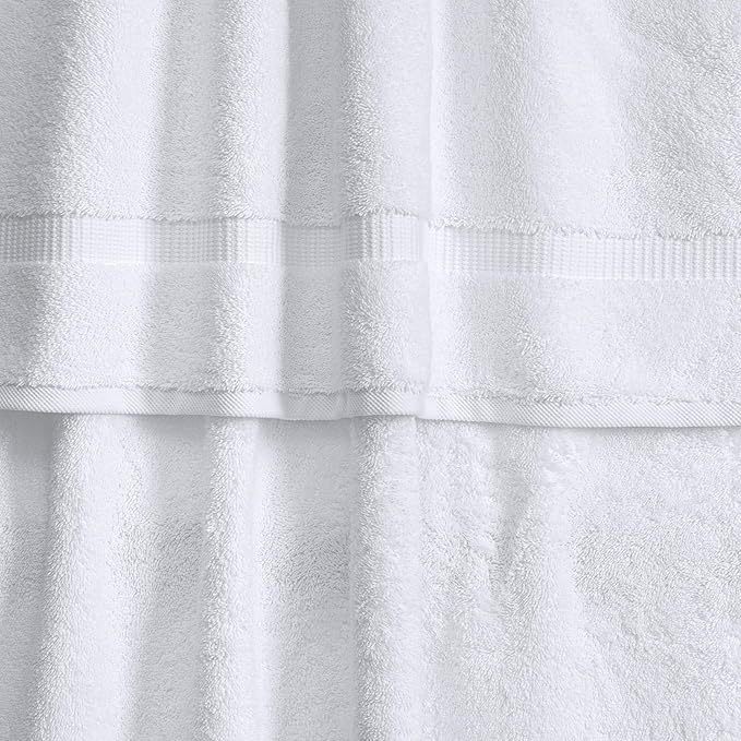 SALBAKOS 100% Turkish Cotton Hand Towels Set White, Pack of 6, 16x30 in | Luxury Hotel Quality Super Soft Absorbent Hair, Face & Hand Drying Towel for Bathroom | Made in Turkey (White, 6 Hand Towels)